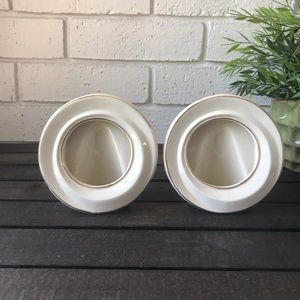 Lenox Ivory Fine China 5” Round Picture Frame Gold Trim